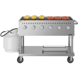 48 Inch Commercial Mobile Outdoor Liquid Propane Grill  - 48 Inch Commercial Mobile Outdoor Liquid Propane Grill view