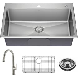 33 Inch Drop In/ Undermount Single Bowl Sink  - 33 Inch Drop In/ Undermount Single Bowl Sink view