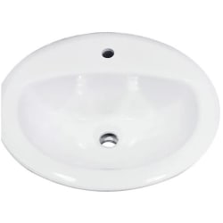 20 Inch Drop In Ceramic Vanity Sink  - 20 Inch Drop In Ceramic Vanity Sink view