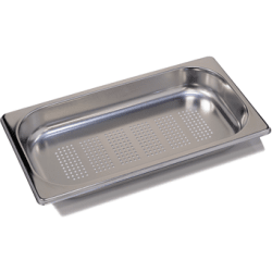 Perforated Stainless Steel Pan - 12-3/4 Inch x 1-1/2 Inch x 7 Inch - Perforated Pan view