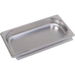 Solid Stainless Steel Pan - 12-3/4 Inch x 1-1/2 Inch x 7 Inch - Solid Stainless Steel Pan view