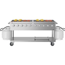 72 Inch Commercial Mobile Outdoor Liquid Propane Gas Grill  - 72 Inch Commercial Mobile Outdoor Liquid Propane Gas Grill view