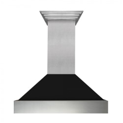 30 Inch Wall Mount Range Hood  - 30" Snow Finish Range Hood with Black Matte Shell view
