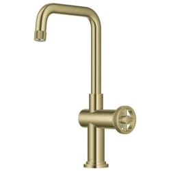 12 3/8 Inch Industrial Single Handle Kitchen Bar Faucet  - 12 3/8 Inch Industrial Single Handle Kitchen Bar Faucet in Brushed Gold view