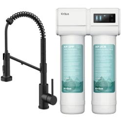 2-in-1 Commercial Style Pull-Down Single Handle Water Filter Kitchen Faucet in Matte Black  - 2-in-1 Commercial Style Pull-Down Single Handle Water Filter Kitchen Faucet view