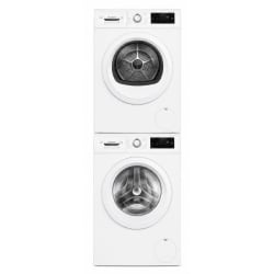 Stacked Washer & Dryer Set  - Stacked Washer & Dryer Set with Front Load Washer and Electric Dryer in White view