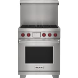 30" Wide x 20" High Stainless Steel Dual Fuel Range Riser  - 30" Wide x 20" High Stainless Steel Dual Fuel Range Riser With Shelf for 30 Inch Range view