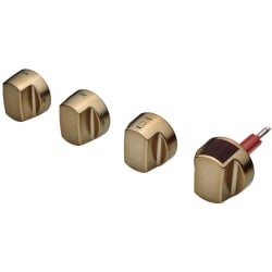 36" Dual Fuel Brushed Brass Knob Kit - Brushed Brass Knob Kit view