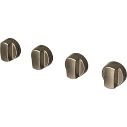 Brushed Brass Knob Kit for Sealed Burner Rangetop - brushed brass knobs view
