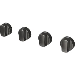 Brushed Gray Knob Kit for Sealed Burner Rangetop - brushed gray knobs view