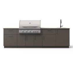 10-Ft Outdoor Kitchen Island  - 10-Ft Outdoor Kitchen Island with 40-Inch Premium LTE+ Gas Grill view