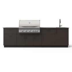 10-Ft Outdoor Kitchen Island  - 10-Ft Outdoor Kitchen Island with 40-Inch Premium LTE+ Gas Grill view
