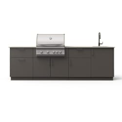 10-Ft Outdoor Kitchen Island  - 10-Ft Outdoor Kitchen Island w/ Marine-Grade 32-Inch Premium LTE+ Grill in Gunmetal w/ Aeris Countertop view
