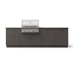 10-Ft Outdoor Kitchen Island  - 10-Ft Outdoor Kitchen Island w/ 32-Inch Premium LTE+ Gas Grill view