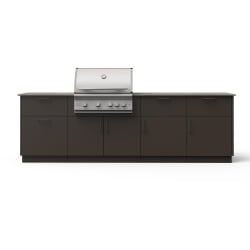 10-Ft Outdoor Kitchen Island  - 10-Ft Outdoor Kitchen Island w/ 32-Inch Premium LTE+ Gas Grill view