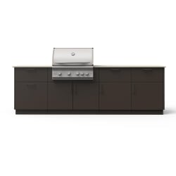 10-Ft Outdoor Kitchen Island  - 10-Ft Outdoor Kitchen Island w/ 32-Inch Premium LTE+ Gas Grill view