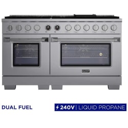 60 Inch Freestanding Dual Fuel Range  - 60 Inch Freestanding Dual Fuel Range with 10 Sealed Burners view
