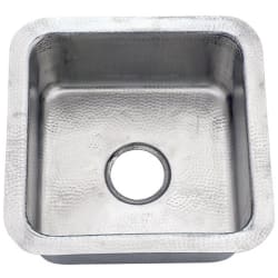 16 Inch Square Hammered Stainless Undermount Sink  - 16 Inch Square Hammered Stainless Undermount Sink view