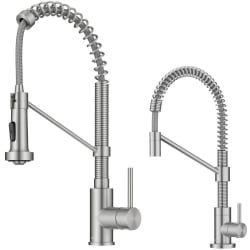 18 3/4 Inch Deck Mount Commercial Pull Down Kitchen Faucet and Water Filter Faucet Combo  - 18 3/4 Inch Deck Mount Commercial Pull Down Kitchen Faucet and Water Filter Faucet Combo view