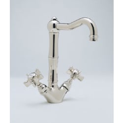 Double Handle Cast Spout Bar Faucet - Polished Nickel (5-Spoke Handles Shown) view