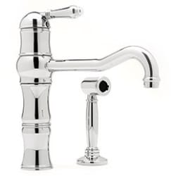 Single Lever Cast Spout Kitchen Faucet - Polished Chrome (Metal Lever Shown) view