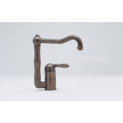 Single Lever Cast Spout Kitchen Faucet - Tuscan Brass (Metal Lever Shown) view