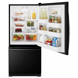 29 Inch Bottom Freezer Refrigerator - Black view