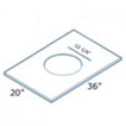 36' Glass Panel for Jupiter Wall Range Hood - Schematic Drawing view