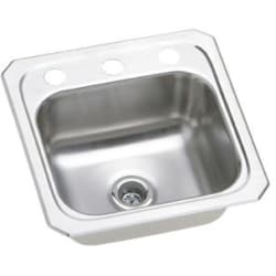 15 Inch Top Mount Single Bowl Stainless Steel Bar Sink - Featured View view