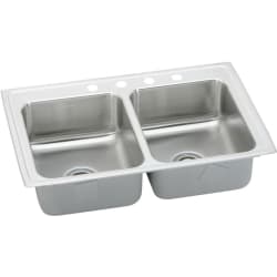 23 Inch Top Mount Double Bowl Stainless Steel Bar Sink  - Featured View view