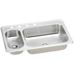 33 Inch Top Mount Double Bowl Stainless Steel Sink - Featured View view