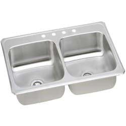 43 Inch Top Mount Double Bowl Stainless Steel Sink - Featured View view
