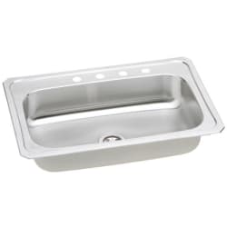 33 Inch Top Mount Single Bowl Stainless Steel Sink - Featured View view