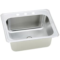 25 Inch Top Mount Single Bowl Stainless Steel Sink - Featured View view
