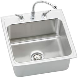 22 Inch Top Mount Single Bowl Stainless Steel Sink Package - Featured View view