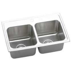 29 Inch Top Mount Double Bowl Stainless Steel Sink  - Featured View view