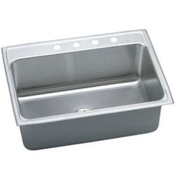 31 Inch Drop In Single Bowl Stainless Steel Sink  - Featured View view