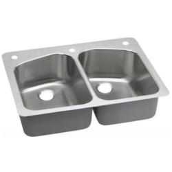 33 Inch Drop-In/Undermount Double Bowl Stainless Steel Kitchen Sink  - Featured View view