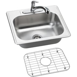 25 Inch Drop-In Stainless Steel Sink Package - Stainless Steel Sink Package view