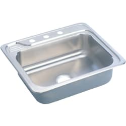 25 Inch Top Mount Single Bowl Stainless Steel Sink - Featured View view