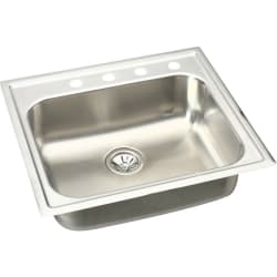 25 Inch Top Mount Single Bowl Stainless Steel Sink - Featured View view