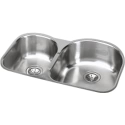 31 Inch Undermount Double Bowl Stainless Steel Sink - Small Bowl On Left view