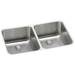 30 3/4 Inch Undermount Double Bowl Stainless Steel Kitchen Sink  - Featured View view