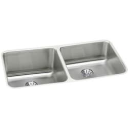 30 3/4 Inch Undermount Double Bowl Stainless Steel Kitchen Sink  - Featured View view
