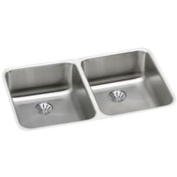 30 3/4 Inch Undermount Double Bowl Stainless Steel Kitchen Sink  - Featured View view