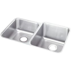 31 Inch Undermount Double Bowl Stainless Steel Sink - Small Bowl On Left view