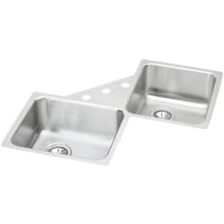 32 Inch Undermount Double Bowl Stainless Steel Corner Sink  - Featured View view