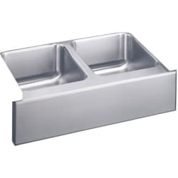33 Inch Apron Front Undermount Double Bowl Stainless Steel Sink - Featured View view