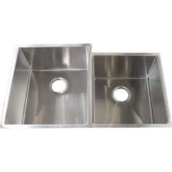 33 Inch Undermount Double 60/40 Bowl Stainless Steel Sink - 18 Gauge 304 Stainless Steel Double Bowl Undermount Sink view