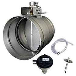 8 Inch Universal Make-Up Air Damper - Featured View (6" Damper Shown) view